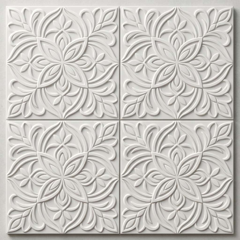 3D Tiles (White Flower)